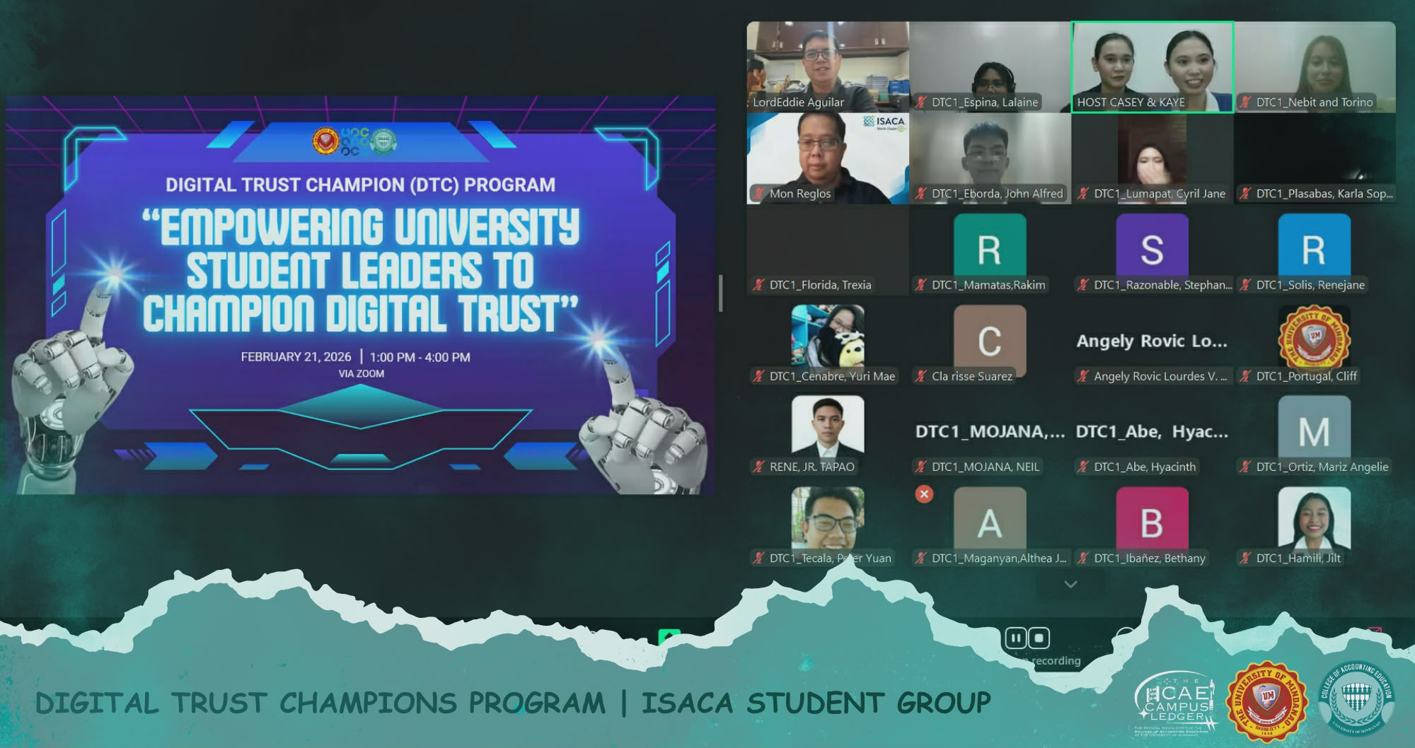 Image for 𝐍𝐄𝐖𝐒 | 𝗨𝗠 𝗜𝗦𝗔𝗖𝗔 𝗦𝘁𝘂𝗱𝗲𝗻𝘁 𝗚𝗿𝗼𝘂𝗽 𝗟𝗮𝘂𝗻𝗰𝗵𝗲𝘀 𝗗𝗶𝗴𝗶𝘁𝗮𝗹 𝗧𝗿𝘂𝘀𝘁 𝗖𝗵𝗮𝗺𝗽𝗶𝗼𝗻𝘀 𝗣𝗿𝗼𝗴𝗿𝗮𝗺